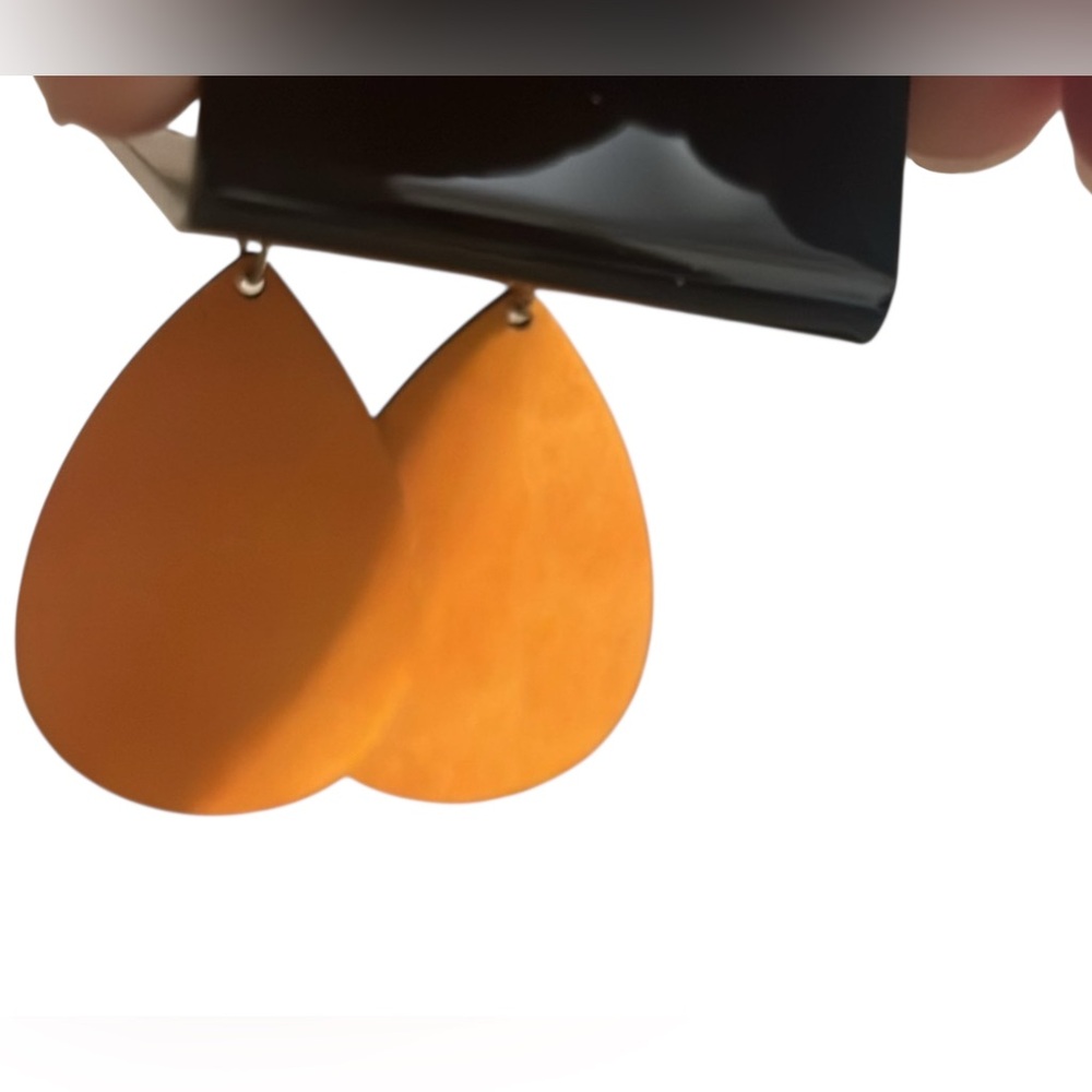 Hand Crafted Cactus Teardrop Earrings - Picture 3 of 4